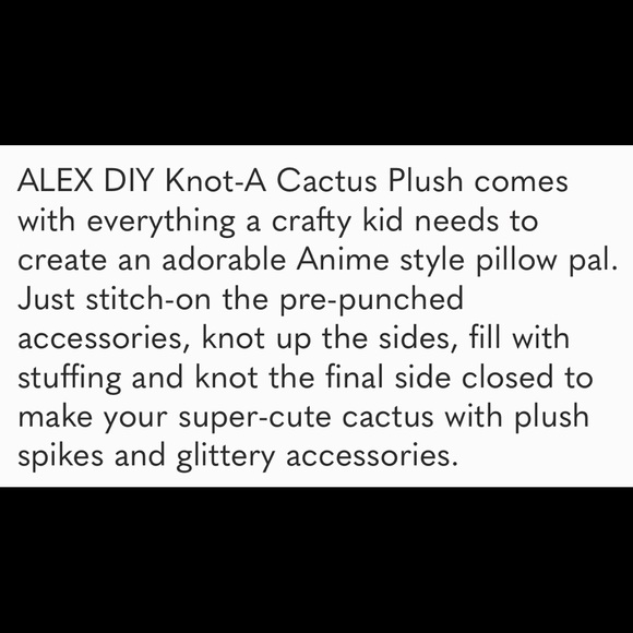 *FREE! with $9 purchase”/3 available  ALEX DIY Knot-A Cactus Plush Pillow - Picture 8 of 8